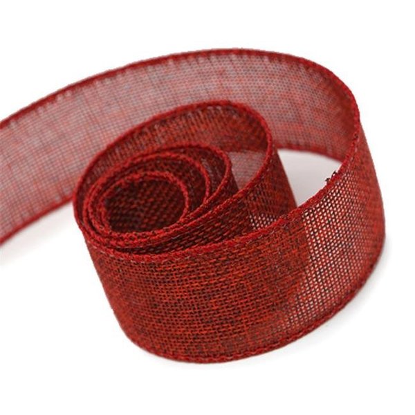 Papillon Ribbon & Bow Papillon Ribbon & Bow R096915-38-0260-50YD 1.5 in. 50 Yards Burlap Ribbon; Scarlet R096915-38-0260-50YD